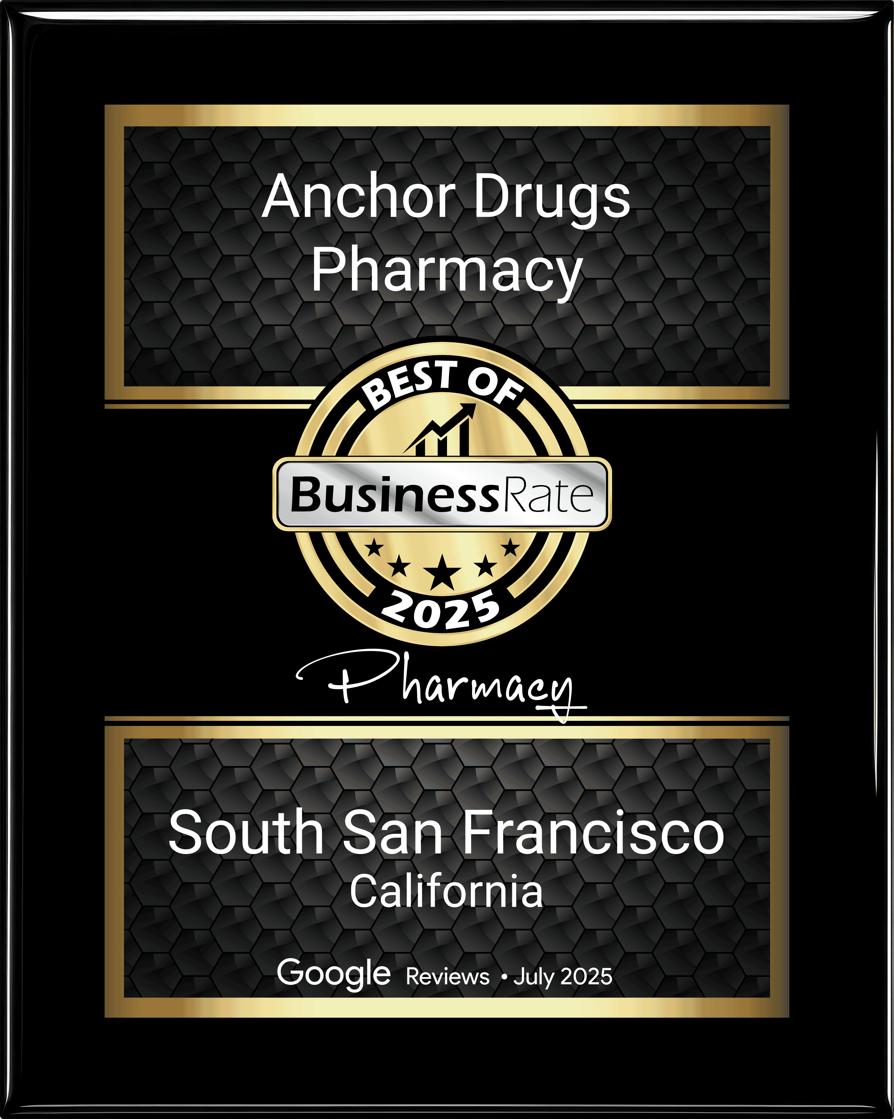 Anchor Drugs Pharmacy Plaque